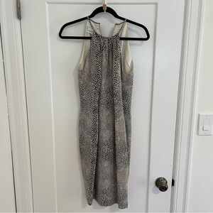 Vintage Maggy London Black and White Patterned Dress